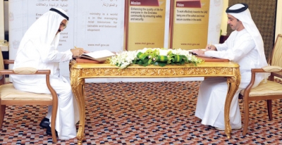 H.H. Sheikh Hamdan Bin Rashid signs MoU on developing the civil defense services in UAE