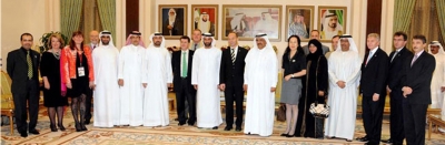 H.H. Sheikh Hamdan Bin Rashid receives the president of the International Tunneling & Underground and Space Association