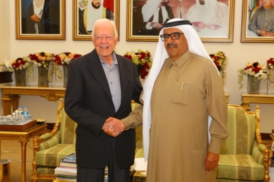 H.H. Sheikh Hamdan Bin Rashid receives Jimmy Carter