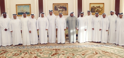 H.H. Sheikh Hamdan bin Rashid receives the members of the new Board of Directors of Al-Nasr Club