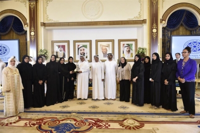 H.H. Sheikh Hamdan bin Rashid receives female graduates of Cultural Diversity and Leadership Skills programmes