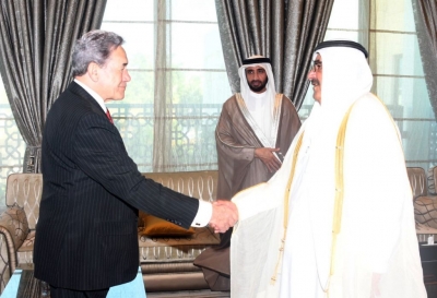 Hamdan bin Rashid receives New Zealand Deputy Prime Minister